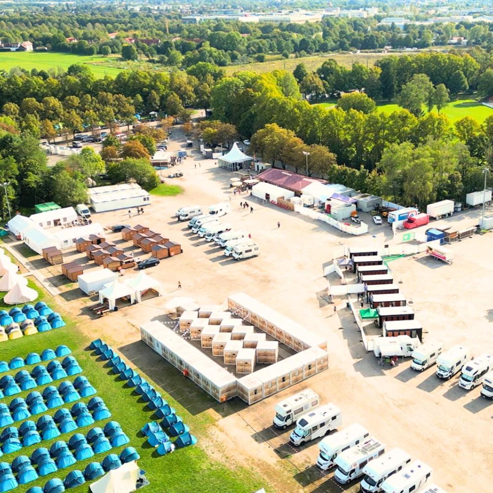 Oktoberfest Wiesn Camp Lodge Münih Dış mekan fotoğraf